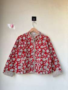 Chaqueta acolchada de algodón para mujer, a rayas Kimono, chaqueta acolchada Vintage hecha a mano, abrigo bohemio, chaqueta de nuevo estilo, regalo para ella - Product Image 4