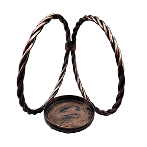 Portavelas de hierro trenzado llamativo soporte de pilar de mesa de Metal de hierro Vintage estilo de cuerda centro de mesa de fiesta de Navidad - Product Image 1