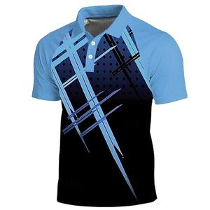 Camiseta Deportiva a Rayas para Hombre, Camiseta de Golf de Manga Corta, Ropa Deportiva Informal de Verano, Secado Rápido, Estampado 3D, Jersey 100% Poliéster - Product Image 3