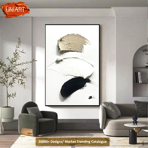Peinture à l'huile sur toile abstraite peinte à la main de qualité muséale, peinture à l'huile sur toile, œuvre d'<span class=keywords><strong>art</strong></span> artisanale texturée sur toile - Product Image 3