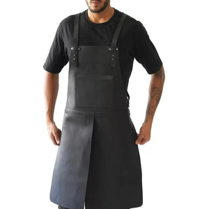 High Quality Durable Solid Color Leather Cooking <b>Bib</b> <b>Personalised</b> Multi-Purpose Sleeveless Apron with Your Own Logo Washable - Product Image 2