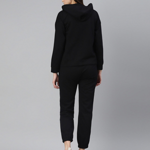 Conjunto Deportivo de Invierno para Mujer, Diseño Moderno, con Capucha, 100% Algodón, Color Sólido, Estampado, Transpirable - Product Image 2