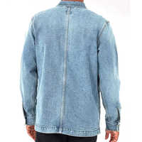 Veste en jean décontractée pour homme, personnalisable OEM, 100 % coton, boutonnée, coupe oversize, haute qualité, séchage rapide