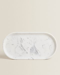 NOUVEAU ARRIVÉ Bol en résine multicolore avec design en marbre naturel Plateau décoratif élégant pour la cuisine et le bureau - Product Image 4