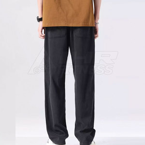 Service OEM nouveauté conception personnalisée hommes décontracté toile pantalon taille moyenne marque privée pour adultes vente en gros - Product Image 3
