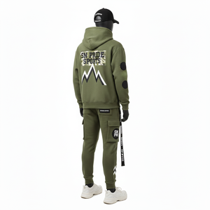 Chándales Unisex Casuales de Color Liso, Elegantes y Cálidos para Aventuras Invernales, Bordado de Alta Calidad, Transpirables, 100% Algodón Felpa - Product Image 4