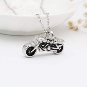 Colgante de plata para cremación de motocicleta para cenizas, collar conmemorativo de acero inoxidable, urna para cenizas, recuerdo para hombres y mujeres, urna de tamaño personalizado - Product Image 2