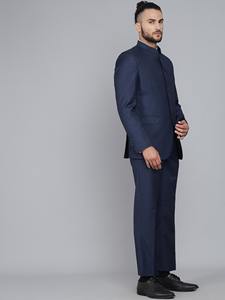 La <b>Scoot</b> Men's 2-Piece Solid Polyester Formal Suit Basic Regular Fit Notch Collar Long Length Comfortable Breathability - Product Image 4