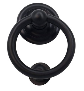 Venta de hierro fundido negro mate, aldaba de puerta de latón de metal de hierro antiguo, decoración de jardín para el hogar, nuevo diseño vintage hecho en La India - Product Image 1