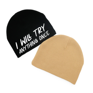 Gorros de dos colores personalizados con logotipo completo Gorro de invierno de punto Jacquard con logotipo completo con calavera ajustable para ciclismo y uso diario - Product Image 3