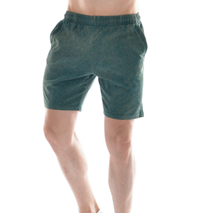 กางเกงขาสั้นออกกำลังกายผู้ชาย ผ้าฝ้าย 100% เอวยางยืด ระบายอากาศ แห้งเร็ว สวมใส่สบาย ออกแบบได้ตามต้องการ - Product Image 1