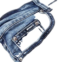 Jean slim extensible pour homme, personnalisé, délavé, style urbain, utilitaire, hip-hop, avec fermeture éclair, coupe ajustée, broderie décontractée
