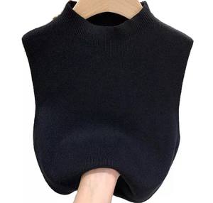 Solid Knitted Waistcoat Gilet Tank Ladies <b>Top</b> Crew <b>Neck</b> Sweater Sleeveless Vest High Quality Yoga Tank <b>Top</b> for <b>Women</b> MS-TT-020 - Product Image 3