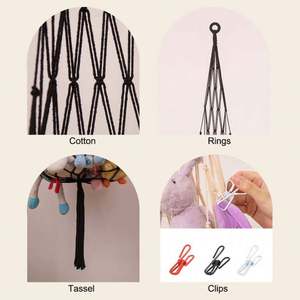 Boho Decor for Nursery Bedroom Kids Room Stuffed <b>Animal</b> Net or Hammock Macrame Plush <b>Toy</b> Display Walls and Ceiling Hanging Net - Product Image 3