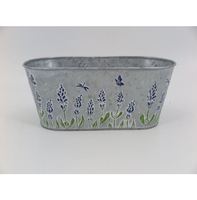 Pot de fleurs léger en fer émaillé imprimé, finition sculptée à la main, écologique, avec option de suspension, pour la maison, l'intérieur, l'extérieur, le jardin