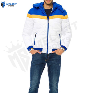 High Quality Custom OEM Printed Puffer <b>Jacket</b> for <b>Men</b> with Stand Collar Front Logo Windproof Eco-Friendly Winter Casual <b>Jacket</b> - Product Image 6