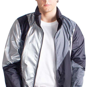 ชุดกันลมน้ำหนักเบาสำหรับผู้ชายเสื้อกันลมมีฮู้ดใส่สบายตาข่ายระบายอากาศได้ดีออกแบบมาสำหรับผู้ที่ชื่นชอบกีฬาในฤดูหนาว - Product Image 5