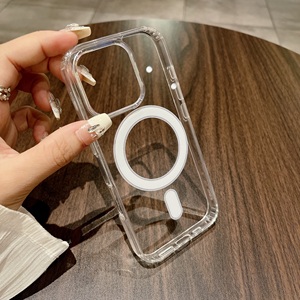 Étui de téléphone de luxe KKY transparent en TPU+PC antichoc avec charge magnétique sans fil pour 17/16/15/14/13/<span class=keywords><strong>12</strong></span>/11 Pro Max - Product Image 5