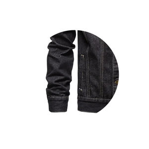 Vente en gros de vestes pour hommes vestes en jean pour hommes avec poches latérales vestes en jean décontractées acceptent le service OEM avec logo personnalisé - Product Image 5