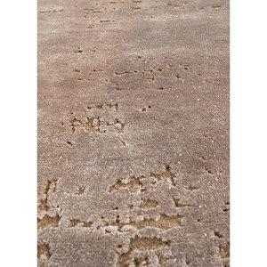 Alfombra Kavi Ivory de Lana y Seda de Bambú Anudada a Mano, Esk-330(3D), 10 mm de Grosor, Diseño Abstracto para Sala de Estar, Pasillo, Forma Rectangular - Product Image 3