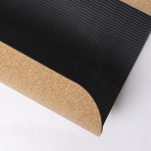 Estera de Yoga de corcho con base antideslizante Estera deportiva gruesa de TPE ecológica Estera deportiva de 6mm-8mm de espesor Tecnología de impresión Pilate - Product Image 1