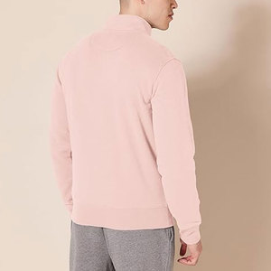 Men's <b>Blush</b> Pink Waterproof Performance Zip-Up Jacket 240g Ultra-Soft Woolen Blend OEM Precision-Engineered Embroidery Elite - Product Image 2