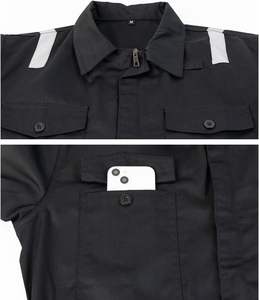 Overoles reflectantes personalizados de alta visibilidad para Trabajadores viales y nocturnos Overoles DE SEGURIDAD ANSI Clase 3 con cinta Ropa DE TRABAJO Overoles de algodón - Product Image 3