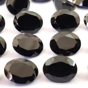 Natural Black Spinel Oval 10x12mm Cut Faceted - Loose Black Spinel Loose Gemstone Top Quality - Product Image 1