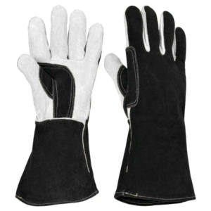 Guantes DE SEGURIDAD DE CUERO dividido de piel de vaca reforzada de alta resistencia Soldadores industriales Barbacoa Protección de manos impermeable contra incendios - Product Image 5