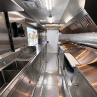 Remorque alimentaire entièrement équipée pour la vente de pâtisseries, boissons et en-cas, camion de cuisine commerciale mobile