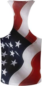 Custom <b>Men's</b> Tank Top 100% Cotton New Breathable Fashion <b>Vest</b> Large Size Casual Sleeveless Top with Full Print Loose Fit - Product Image 4