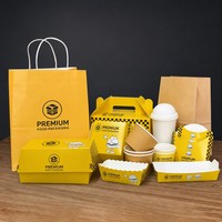 Boîtes à hamburger écologiques personnalisées avec logo, emballage pour restauration rapide, boîtes à sandwichs de poulet frit résistantes à la graisse, boîtes à emporter imprimées