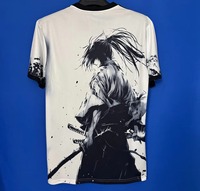 T-shirt sportif pour homme de haute qualité 100% coton, imprimé personnalisé, design de personnage, manches courtes, sublimation, respirant, séchage rapide