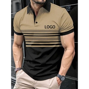 Customized Embroidered Muscle Fit Short Sleeve Polo <b>Shirt</b> Lightweight Buttons Casual <b>Collared</b> Pullover Polyester Polo <b>Shirt</b> <b>Men</b> - Product Image 1