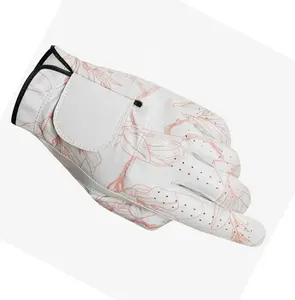 Vente directe en usine Concevez votre propre logo Gants de golf en cuir Cabretta couleur douce Gants de golf personnalisés pour le sport