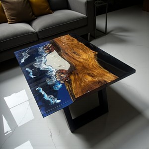 Green <b>Epoxy</b> <b>Resin</b> Coffee <b>Table</b> Handmade Luxury Office Dining Room Furniture <b>Epoxy</b> <b>Resin</b> Tabletop Restaurant Wood Dining <b>Table</b> - Product Image 5