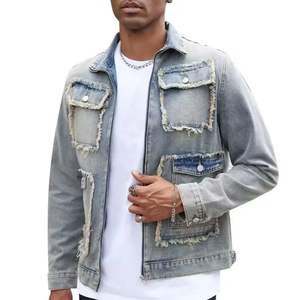 Casual Warm Wear Chaquetas de mezclilla para los hombres Totalmente Algodón Botón original con piel toque Chaquetas de mezclilla - Product Image 2