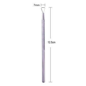 BAFA SURGICAL INSTRUMENTS Lima/Pulidor de Uñas Cuadrado de Acero Inoxidable, Removedor de Gel UV, Herramienta de Arte de Uñas de Doble Punta Duradera para Manicura - Product Image 1