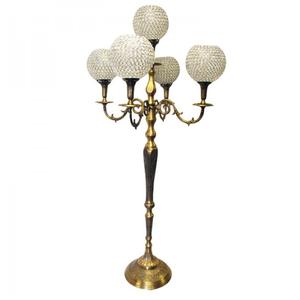 Bougeoirs de mariage les plus vendus, centre de table en forme de candélabre en vente, candélabre blanc/or de qualité supérieure - Product Image 1