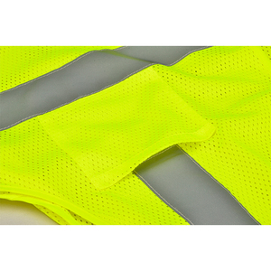 Gilet de sécurité haute visibilité avec rayures réfléchissantes Vêtements de travail et poches zippées Vêtements de sécurité réfléchissants - Product Image 4