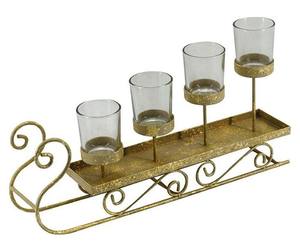 Porte-bougie décoratif en métal au design élégant pour la décoration du salon et de la table à manger - Product Image 4