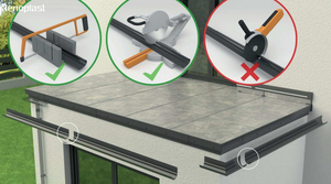 Renoplast ®   Sistema de Canaletas de Aluminio R50, Canaleta para Techos, Terrazas y Balcones, Sistemas Duraderos de Drenaje de Agua de Lluvia - Product Image 2