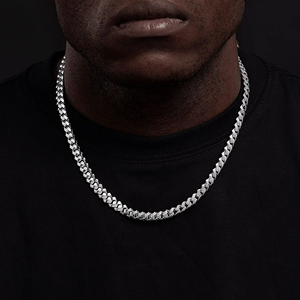 Chaîne en alliage entièrement sertie de moissanite pour hommes, style hip-hop bling bling, collier statement - Cadeau - Product Image 5