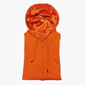 Sweats à capuche avec fermeture éclair et impression en vrac de tissus personnalisables Fournisseur de gros en satin sur mesure Sweats à capuche avec fermeture éclair pour hommes - Product Image 2