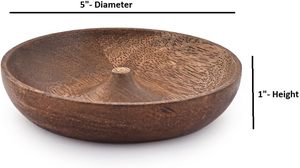 Elegante soporte de incienso de madera hecho a mano, recogedor de cenizas de palisandro para decoración del hogar, aromaterapia con aroma a jengibre orgánico - Product Image 5