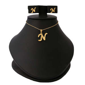 Set de Medallones Alfabéticos para Mujer - Dorado - Product Image 1