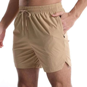 High Quality <b>Men's</b> Sporty Fitness <b>Shorts</b> Quick Dry Solid <b>Mesh</b> Breathable Canvas From India Casual with Drawstring Waist - Product Image 1