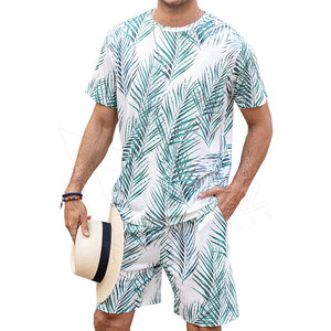 Recién llegado, pantalones cortos informales y camiseta de manga corta para hombre, conjunto de estilo callejero moderno para el verano - Product Image 1