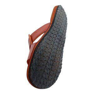 Men Brown Genuine Leather Slides Open Toe Slip On Flat Sandals Summer <b>Beach</b> Casual <b>Shoes</b> - Product Image 4