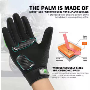 Guantes de Motociclismo de Neopreno Negros y Rojos para Invierno, con Pantalla Táctil, Transpirables, Impermeables, Antideslizantes y de Protección para Motocross - Product Image 5
